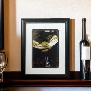 Wall Art Print Dry Vermouth I Teo Tarras Martini Glass Print Wood Framed Picture